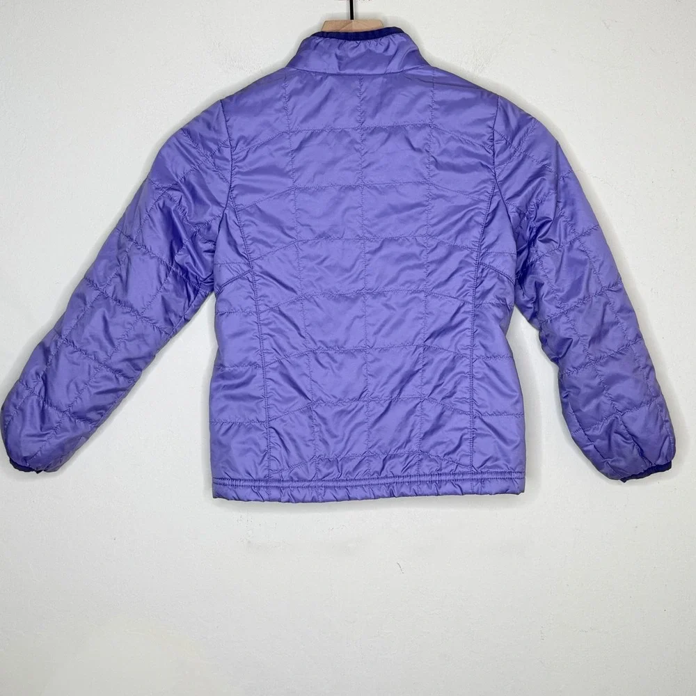 REI Girls S 8 Purple Quilted Puffer Jacket Polyester Full Zip Gorpcore Outdoor